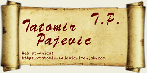 Tatomir Pajević vizit kartica